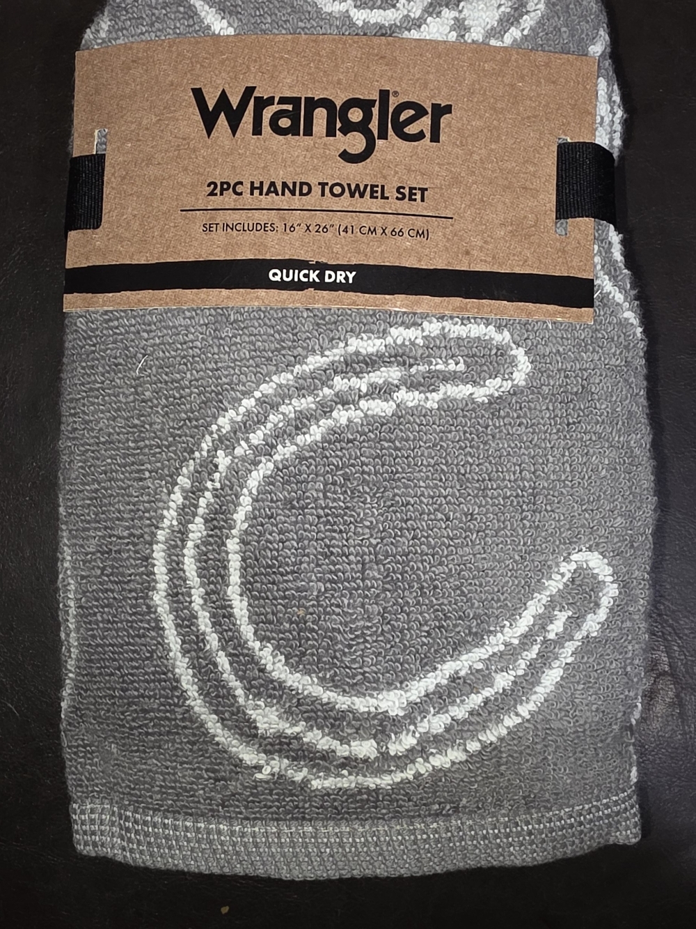 Wrangler Gray Bath Towel - Quick Dry - Picture 6 of 6